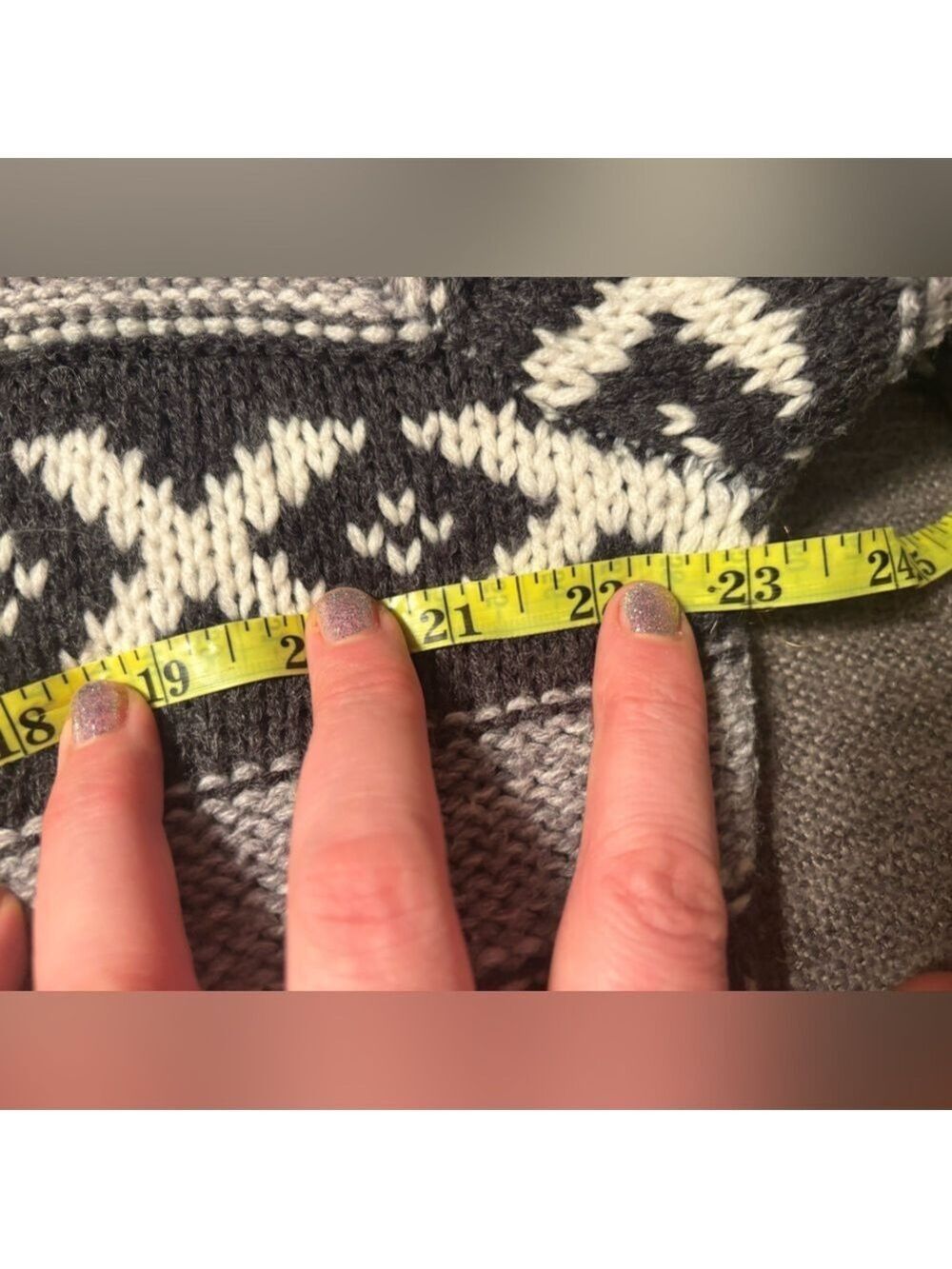 Vintage Sansara Nordic Fair Isle Cardigan Sweater XL Cozy Winter Cabin Unisex - Picture 14 of 17